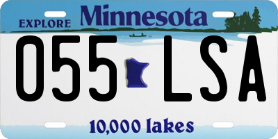 MN license plate 055LSA