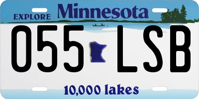 MN license plate 055LSB