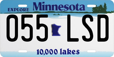 MN license plate 055LSD