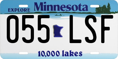 MN license plate 055LSF