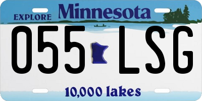 MN license plate 055LSG