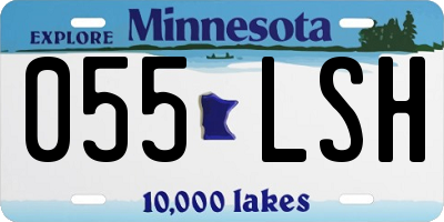MN license plate 055LSH