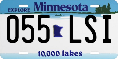 MN license plate 055LSI