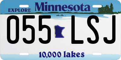 MN license plate 055LSJ