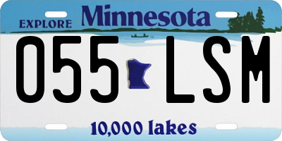 MN license plate 055LSM