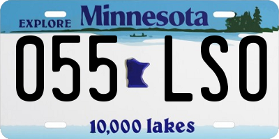 MN license plate 055LSO