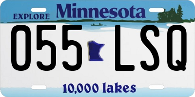MN license plate 055LSQ