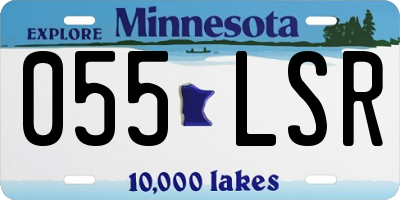 MN license plate 055LSR