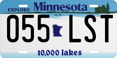 MN license plate 055LST