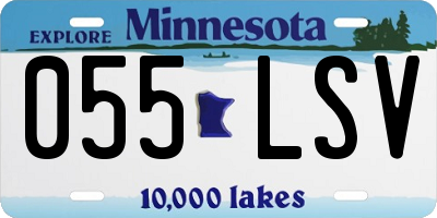 MN license plate 055LSV
