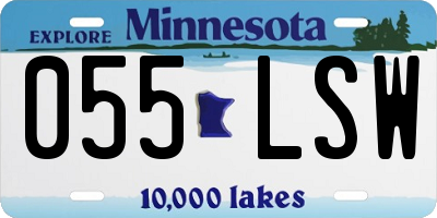 MN license plate 055LSW