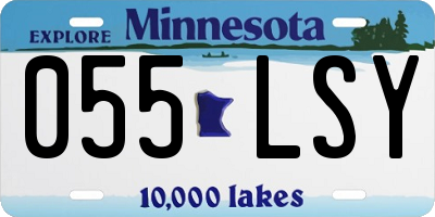 MN license plate 055LSY