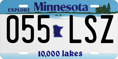 MN license plate 055LSZ