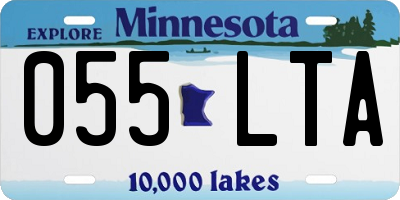 MN license plate 055LTA