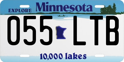 MN license plate 055LTB