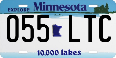 MN license plate 055LTC
