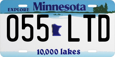 MN license plate 055LTD