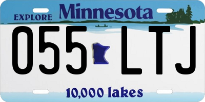MN license plate 055LTJ