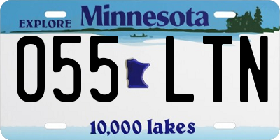 MN license plate 055LTN
