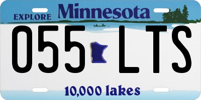MN license plate 055LTS