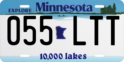 MN license plate 055LTT