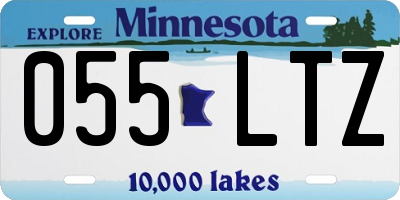 MN license plate 055LTZ