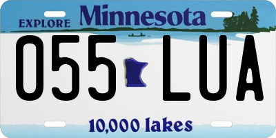 MN license plate 055LUA