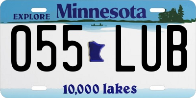 MN license plate 055LUB