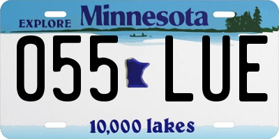MN license plate 055LUE