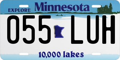 MN license plate 055LUH