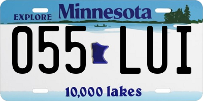 MN license plate 055LUI