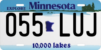 MN license plate 055LUJ