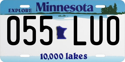 MN license plate 055LUO
