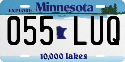 MN license plate 055LUQ