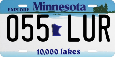 MN license plate 055LUR