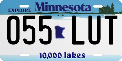 MN license plate 055LUT
