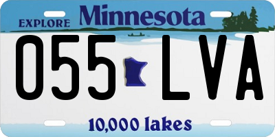 MN license plate 055LVA