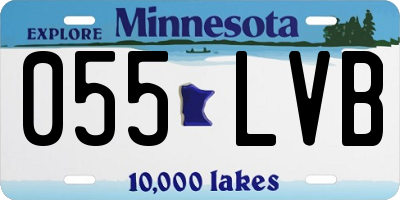 MN license plate 055LVB