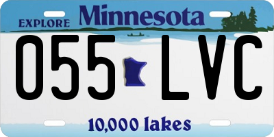 MN license plate 055LVC