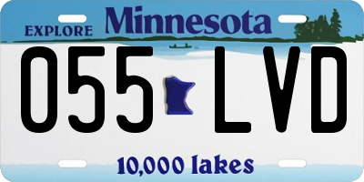 MN license plate 055LVD