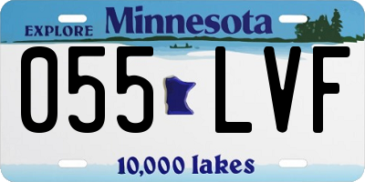 MN license plate 055LVF