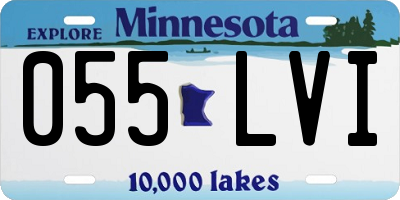 MN license plate 055LVI