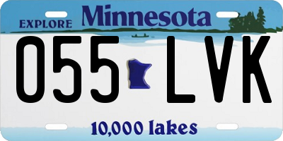 MN license plate 055LVK