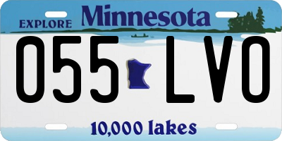 MN license plate 055LVO
