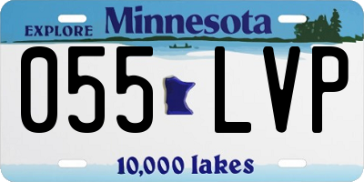 MN license plate 055LVP