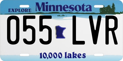 MN license plate 055LVR