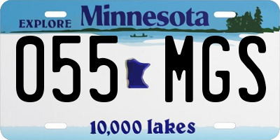 MN license plate 055MGS