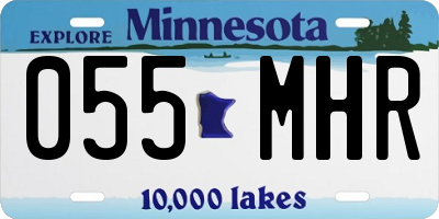 MN license plate 055MHR