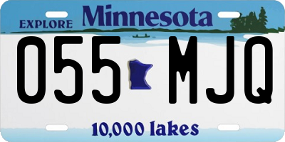 MN license plate 055MJQ
