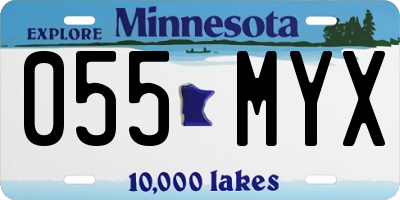 MN license plate 055MYX